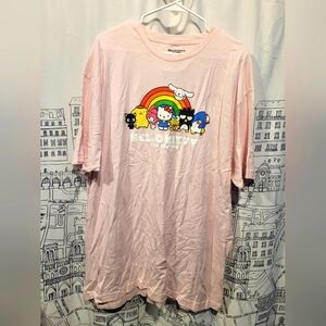 NWT Women's Pink Hello Kitty And Friends by Sanrio Graphic Tee Size 2XL